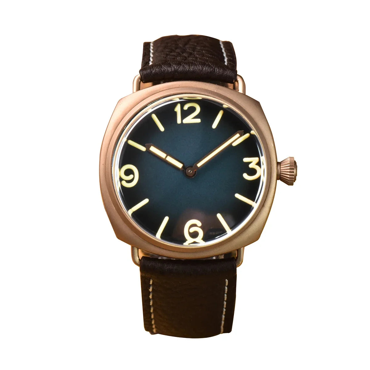 RBB Solid Bronze Men's Quartz Watch – Ronda 502 Movement, Sapphire Crystal, 20ATM Waterproof, Minimalist 2-Hand Design