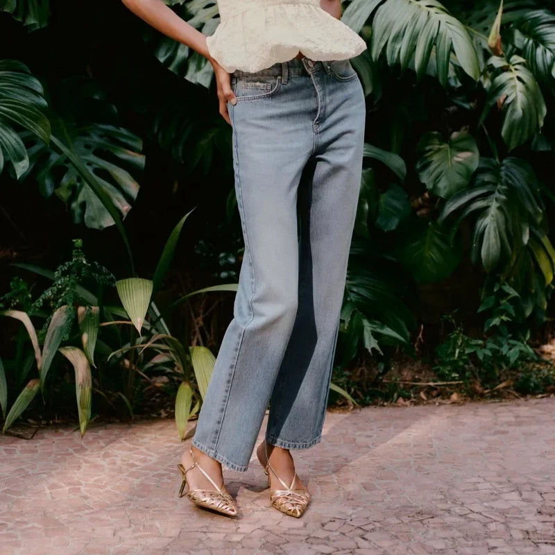 RBB Luxury Gold Women’s Pointed Toe High Heel Sandals – Hollow Slingback Dress Shoes (Summer Elegant Heels)