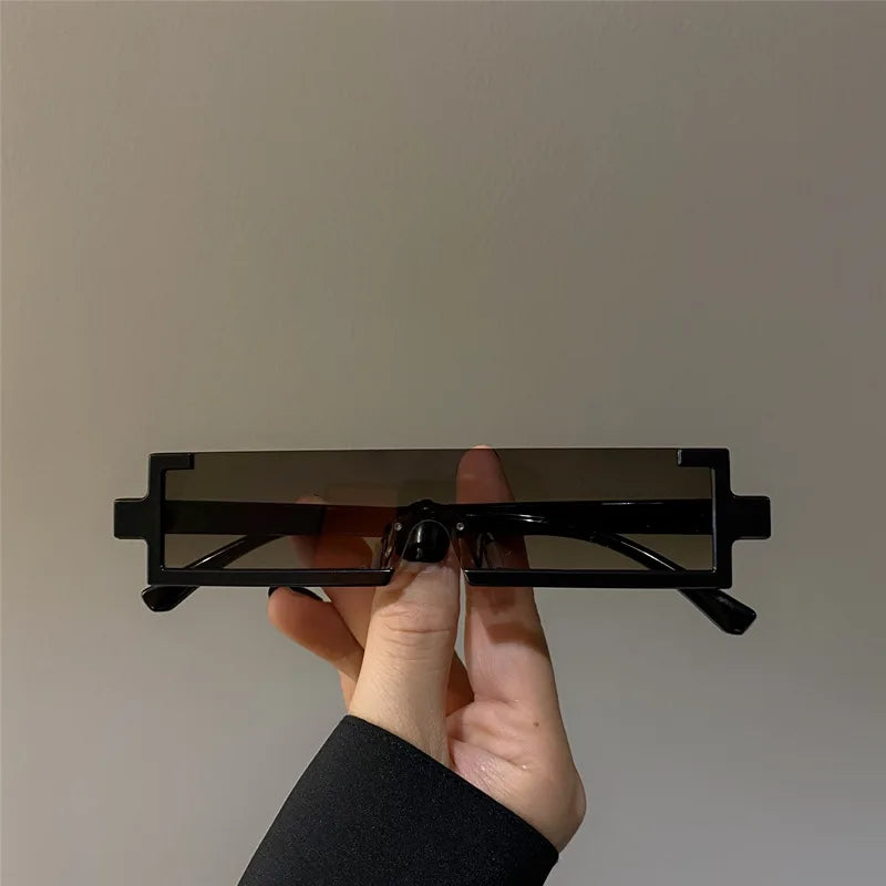 RBB Rectangle Metal Frame Sunglasses – UV400 Hip-Hop Fashion Eyewear (Unisex)