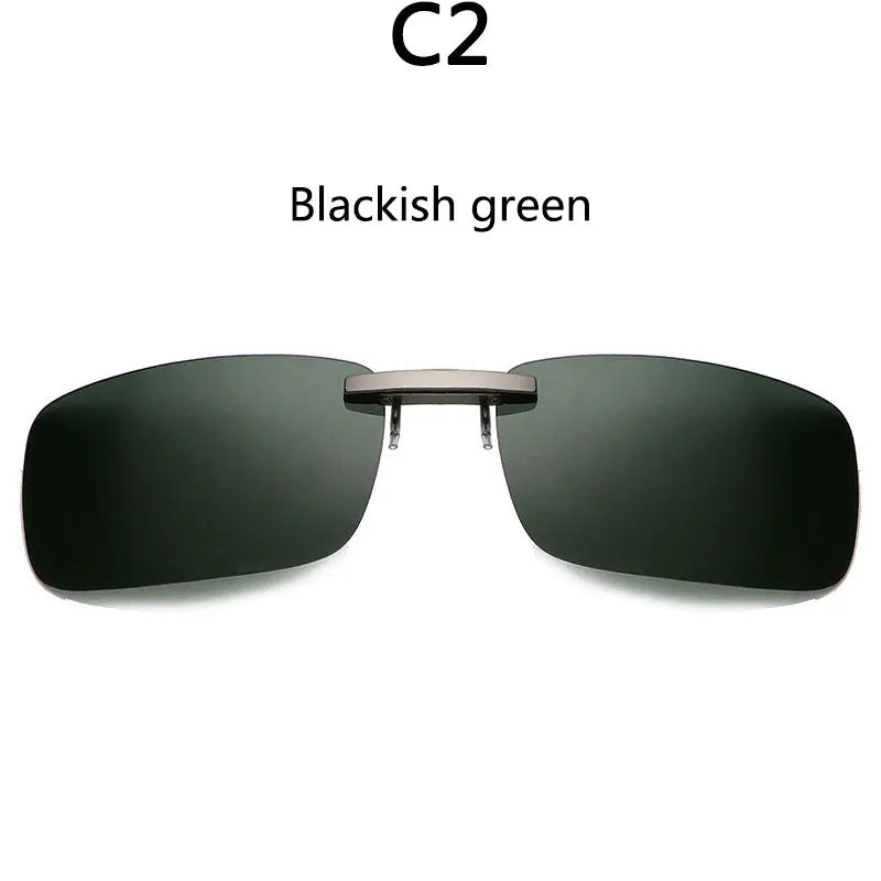 RBB Polarized Clip-On Sunglasses – Unisex Day & Night Vision Driving and Outdoor Sport Myopia Glasses