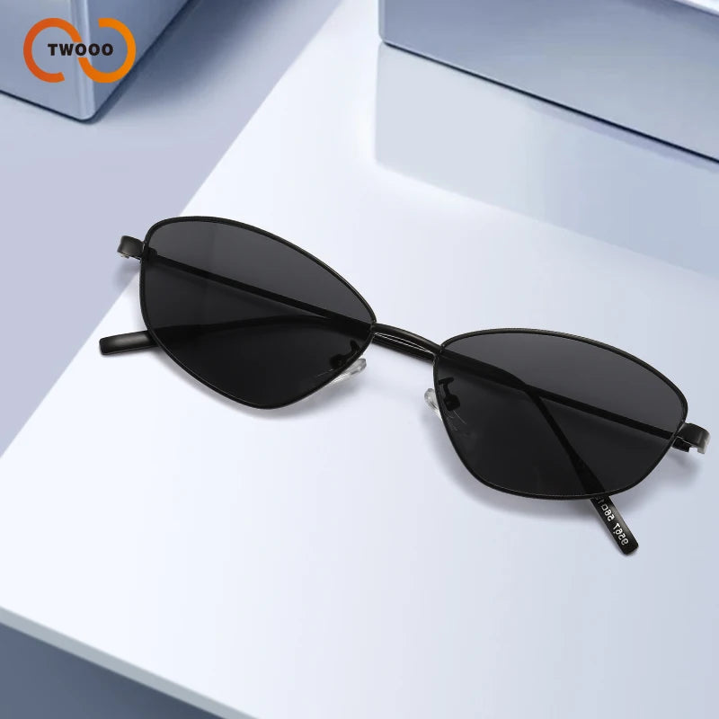 RBB Metal Cat-Eye Small Frame Sunglasses – Stylish & Versatile Alloy Sunnies