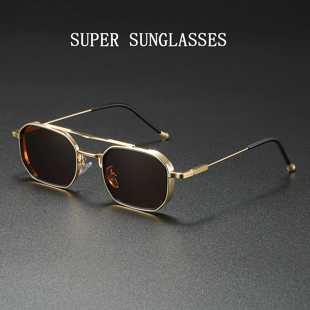 RBB 2025 Vintage Square Sunglasses – Trendy Steampunk Fashion Eyewear for Men & Women