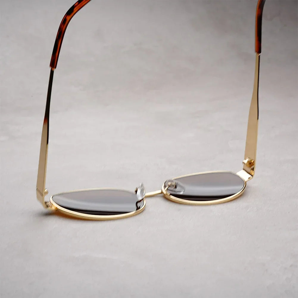 RBB Fashion Sunglasses – Unisex Retro Oval Metal Frame UV400 Eyewear for Driving & Casual Use