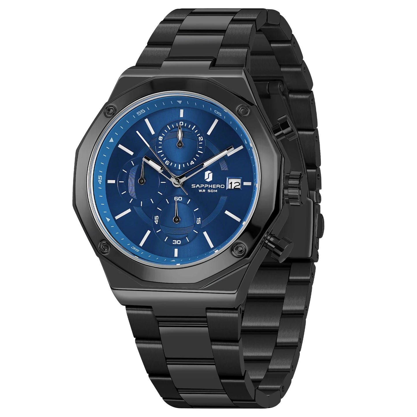 RBB Excellence Chronograph – Men's Luxury Sports Watch with Waterproof Design & Running Seconds