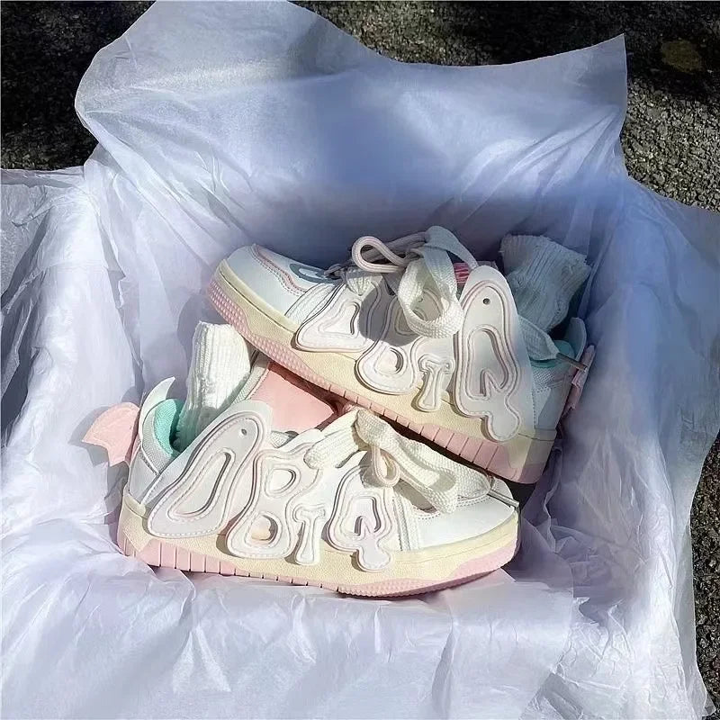 Kawaii Pink Sneakers – Cute & Wear-Resistant Women’s Shoes