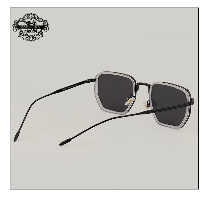 RBB Retro Polygon Square Sunglasses – UV400 Gradient Vintage Eyewear for Men & Women