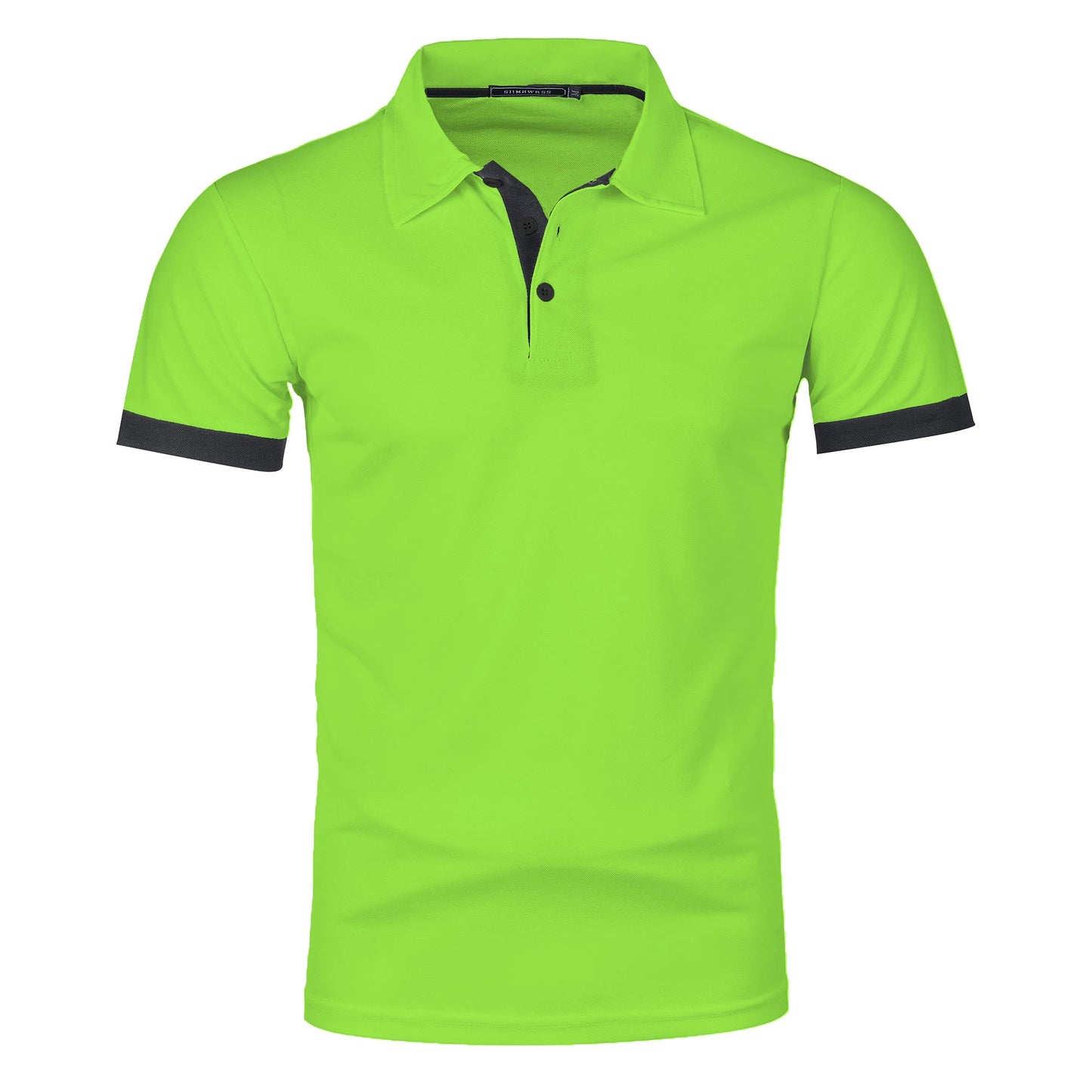 RBB Men’s Short Sleeve Color Matching Fashion Lapel Shirt – Stylish Casual Summer Top