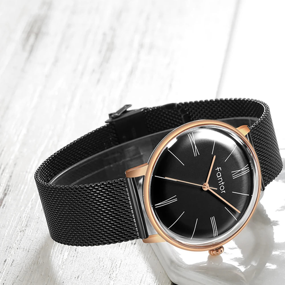 RBB Minimalist Luxury Quartz Men's Watch – Waterproof Mesh Wristwatch for Men | Relogio Masculino