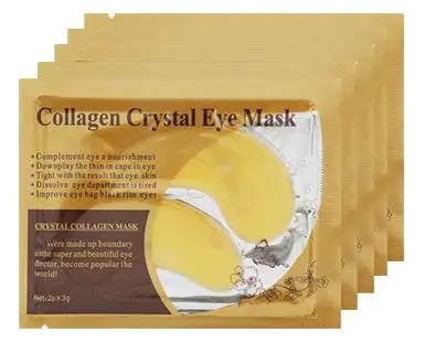 20Pcs (10 Pairs) Gold Collagen Crystal Eye Masks – Firming, Moisturizing & Nourishing Eye Patches for Skincare