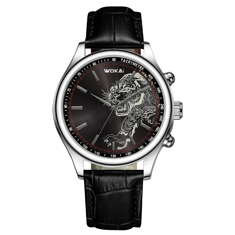 RBB Men's Three-Eye Quartz Watch – Casual Fashion with Multi-Function Dial