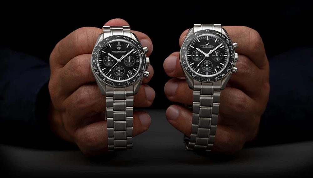 RBB 2025 DESIGN V5 Moon Men's Luxury Quartz Chronograph Watch – Waterproof Sport Stainless Steel Timepiece