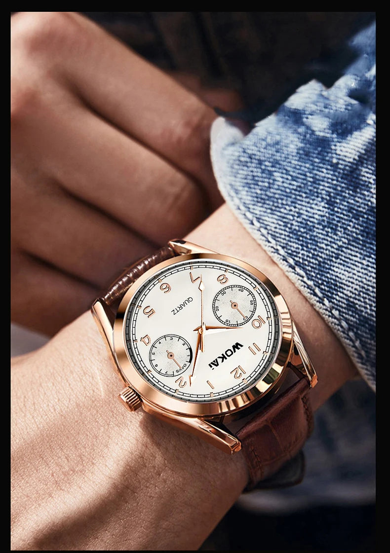 RBB Men’s Double Circle Quartz Watch – Fashion Casual, Digital Minimalist, Business & Sports Style