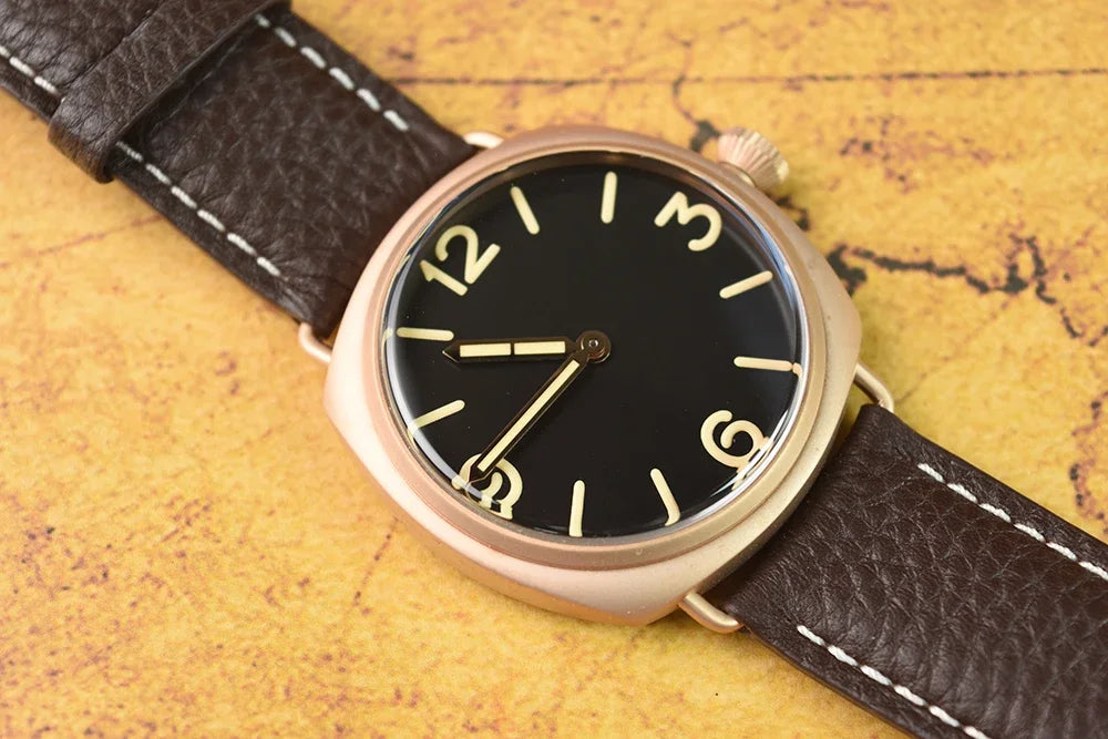 RBB Solid Bronze Men's Quartz Watch – Ronda 502 Movement, Sapphire Crystal, 20ATM Waterproof, Minimalist 2-Hand Design