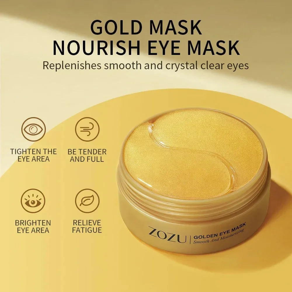 60/120PCS Avocado Gold Eye Masks – Anti-Wrinkle, Moisturizing & Dark Circle Treatment
