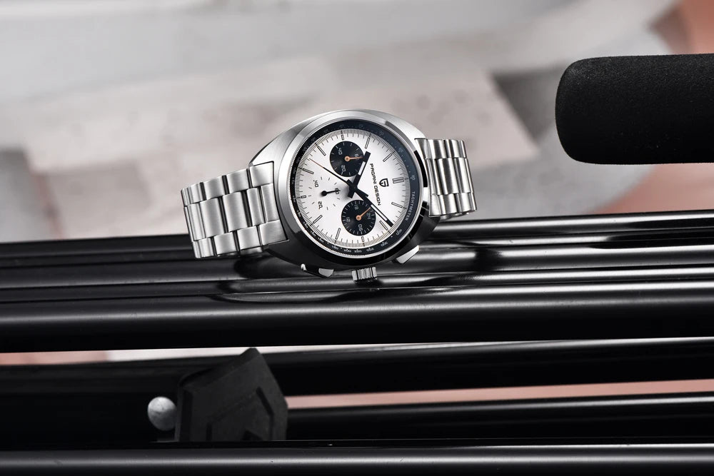 RBB DESIGN 2025 Retro Luxury Chronograph Men's Quartz Watch – VK63 Leather Sport Timepiece