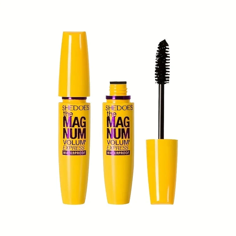 4D Waterproof Black Mascara – Lengthening, Thickening & Curling Fiber Formula