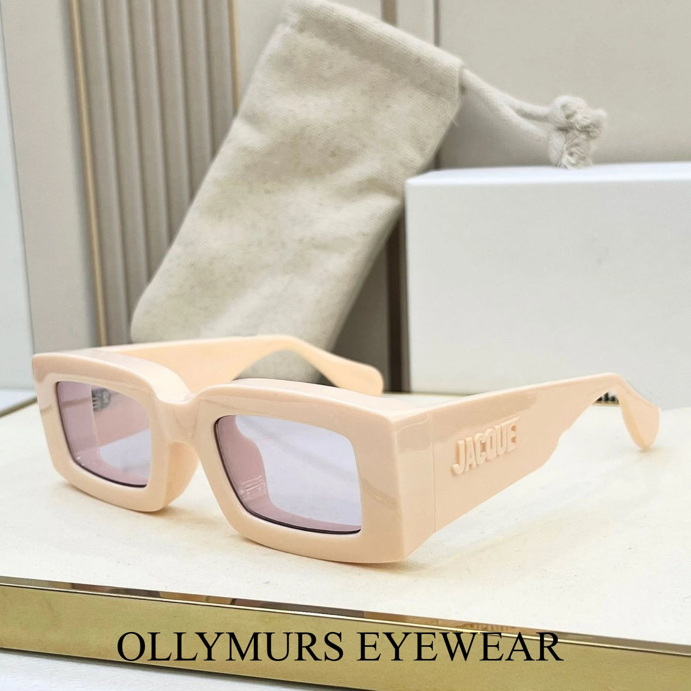 RBB Fashion Sunglasses – Premium Designer Square Eyewear with Large Logo for Men & Women