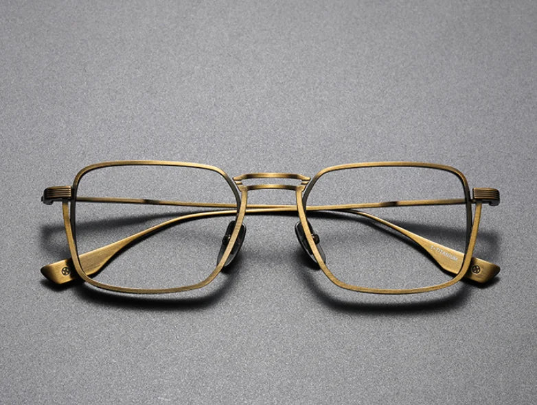 RBB Retro Square Optical Glasses – Pure Titanium Eyeglass Frames for Men & Women