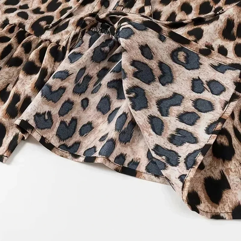 RBB Women's Ruffle Puff Sleeve Blouse – Ruched Crop Top Shirt (White & Black)