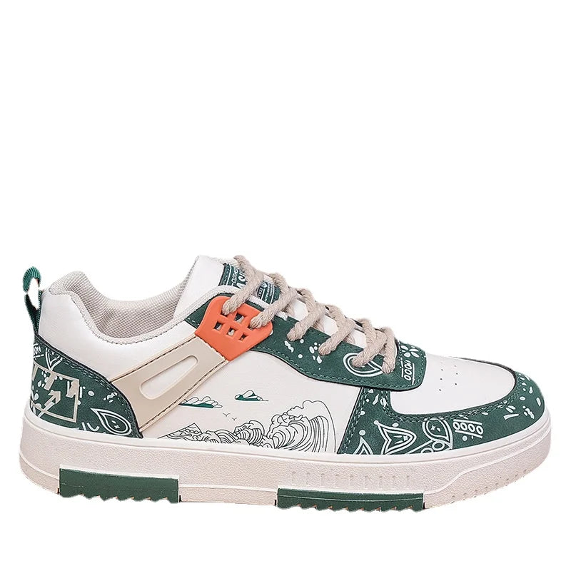 Men’s Breathable Lace-Up Sneakers – Lightweight Comfort for Everyday Wear