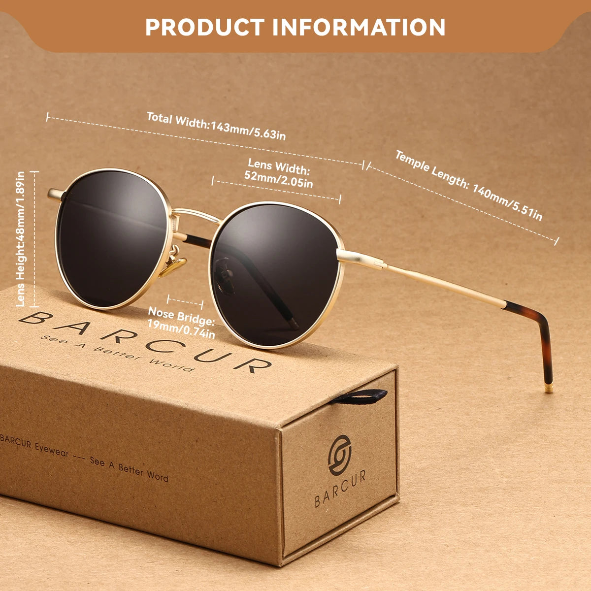 RBB Polarized Stainless Steel Sunglasses – Lightweight Outdoor Travel Eyewear