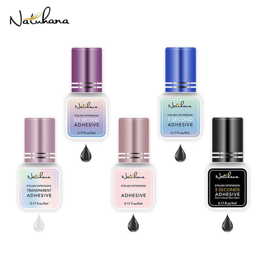 Professional Fast-Drying Eyelash Glue – 5ml, Strong Adhesive for False Lash Extensions (0.3s to 3s Dry Time)