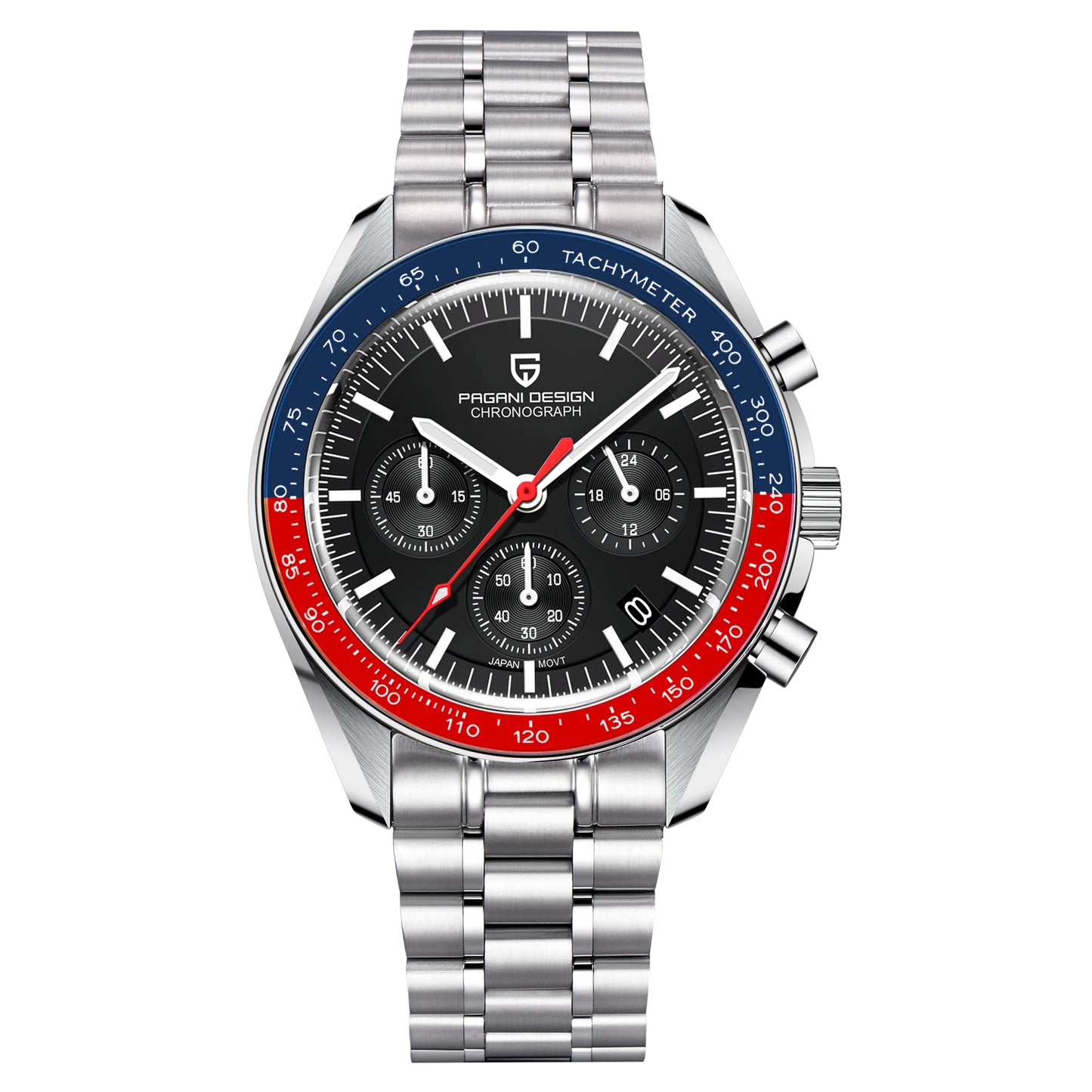 RBB 2025 DESIGN V5 Moon Men's Luxury Quartz Chronograph Watch – Waterproof Sport Stainless Steel Timepiece