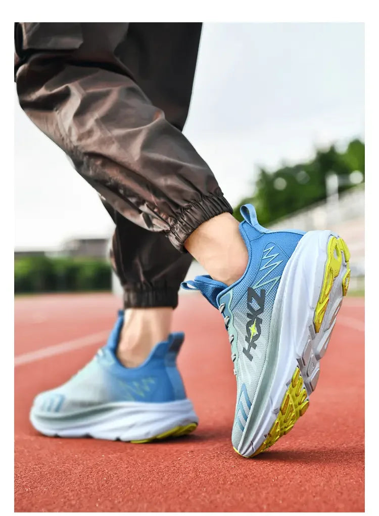 Men’s Breathable Mesh Running Shoes with Thick Soft Sole – High-Quality Outdoor Sports Sneakers