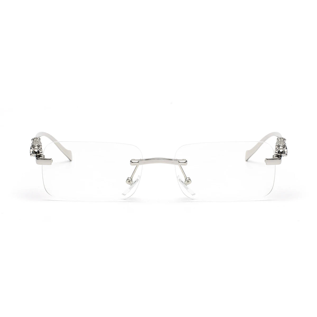 RBB Rimless Square Metal Sunglasses – Unisex UV400 Outdoor Designer Shades