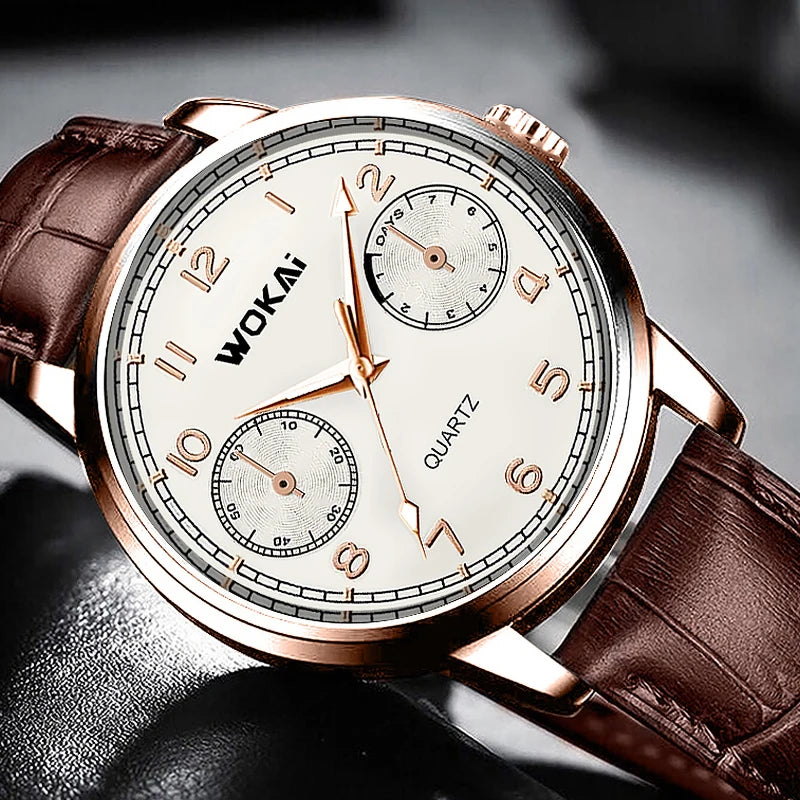 RBB Men’s Double Circle Quartz Watch – Fashion Casual, Digital Minimalist, Business & Sports Style