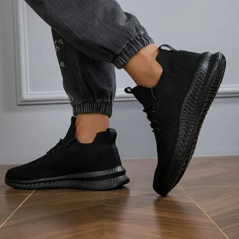 Men’s Lightweight Walking & Running Sneakers – Breathable Mesh Outdoor Shoes