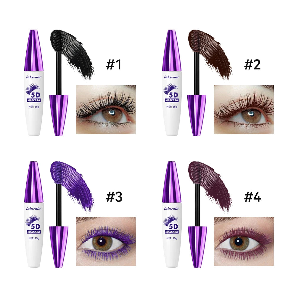 5D Waterproof Fiber Mascara – Thickening, Lengthening & Curling, Long-Lasting