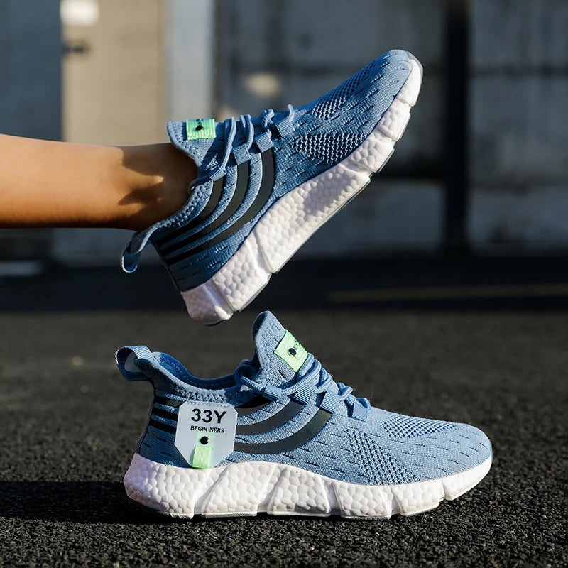 Men’s Summer Mesh Running Sneakers | Breathable, Lightweight, Casual Sport Shoes