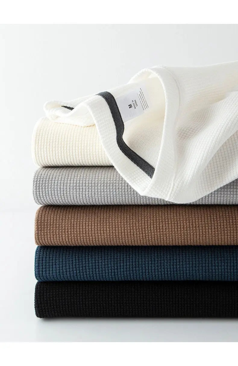 RBB Unisex Waffle Knit Summer T-Shirt – Lightweight & Loose Fit