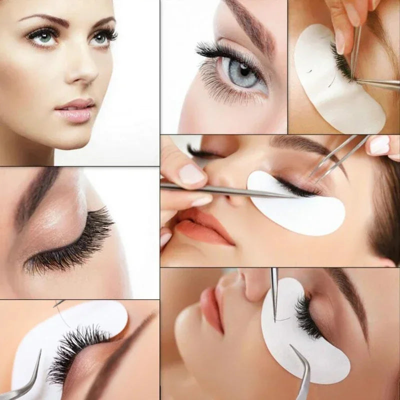 100 Pairs Under Eye Gel Patches for Eyelash Extensions – Lint-Free, Adhesive Lash Extension Supplies