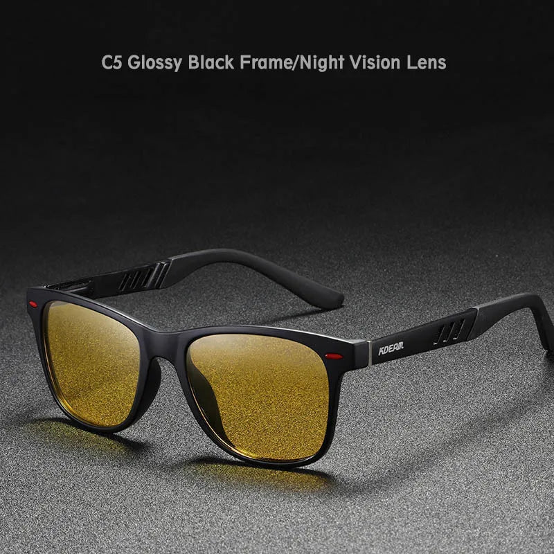 RBB Aluminum Magnesium Polarized Photochromic Sunglasses – Night Vision Enhanced Driving Glasses for Men & Women