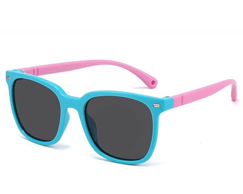 RBB Kids’ Flexible Polarized Sunglasses – UV400 TR90 Square Eyewear