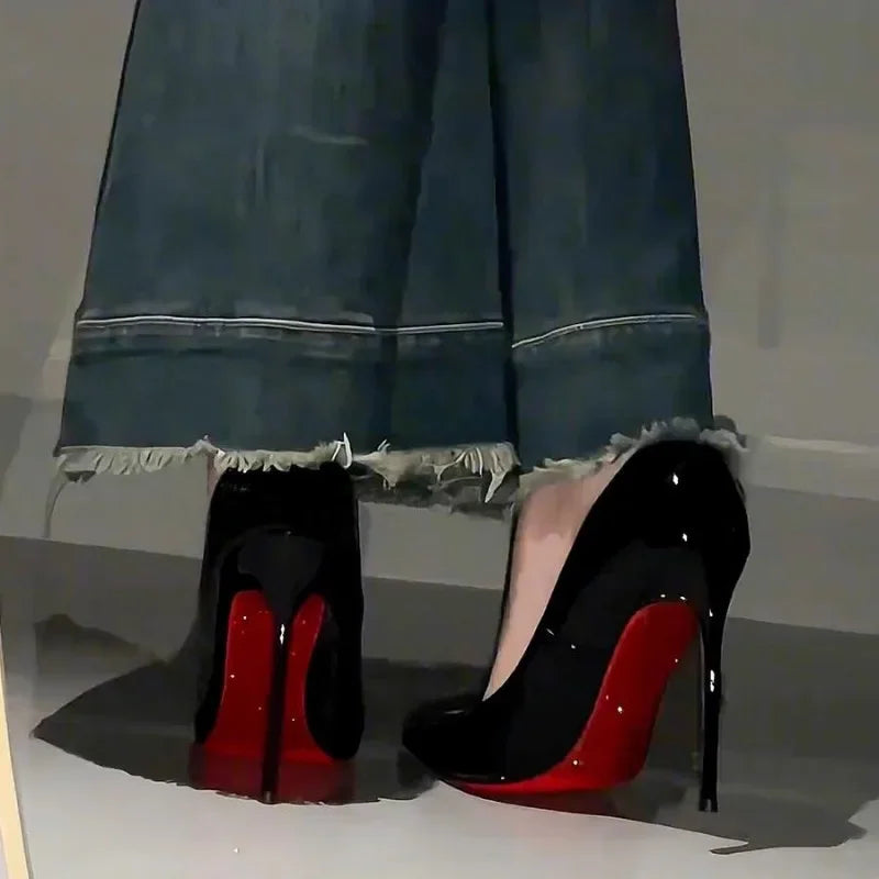 RBB Women's Rhinestone Pointed Toe High Heels – Elegant Wedding & Party Shoes (Size 34–45)