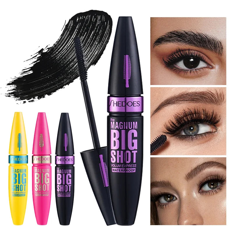 Black Thickening Waterproof Mascara – Long-Lasting, Sweat-Proof & Volumizing Lash Setting Cream
