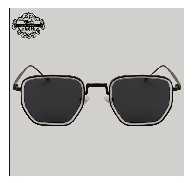 RBB Retro Polygon Square Sunglasses – UV400 Gradient Vintage Eyewear for Men & Women