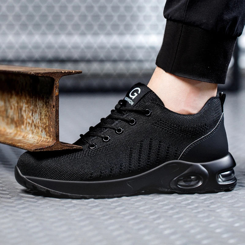 RBB Breathable Steel Toe Safety Shoes for Men & Women – Puncture-Resistant Work Sneakers