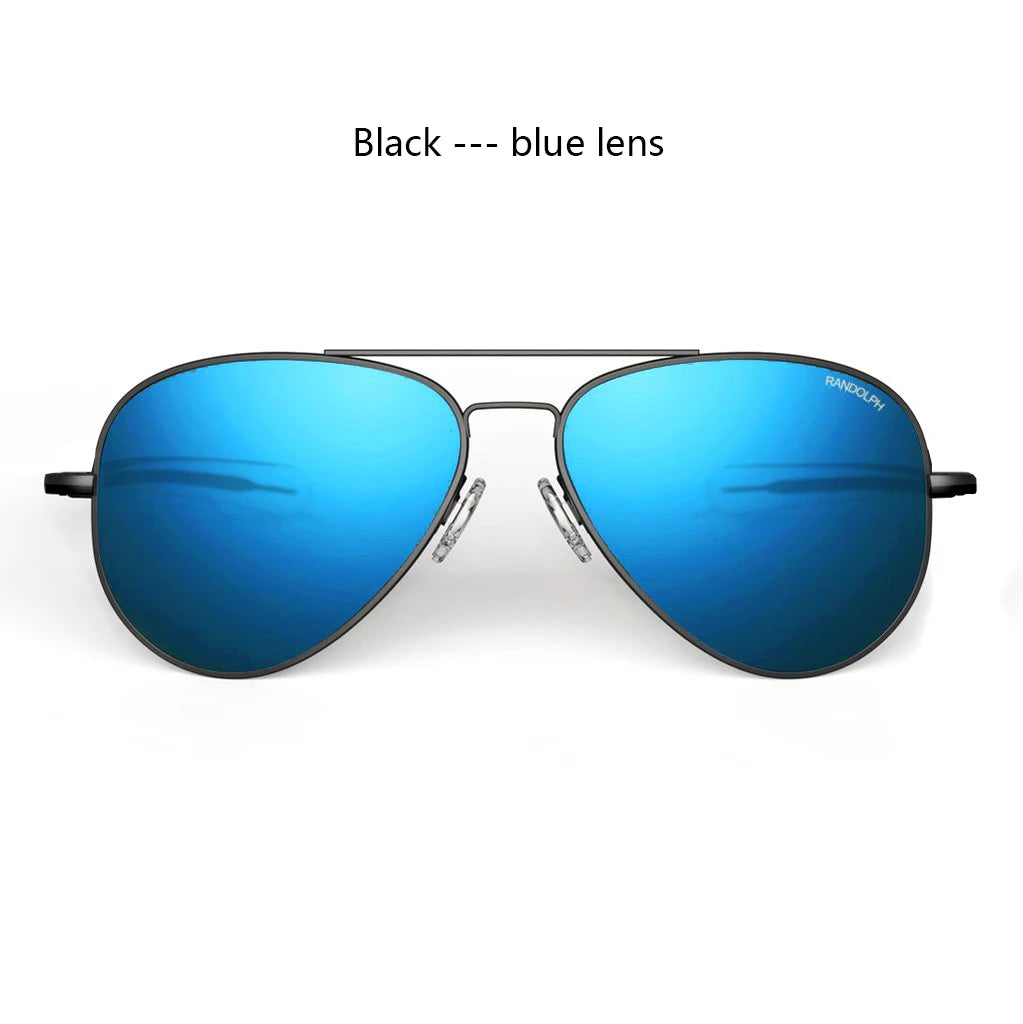 RBB USA Military-Style Pilot Sunglasses | Luxury Glass Lens Retro Titanium Eyewear