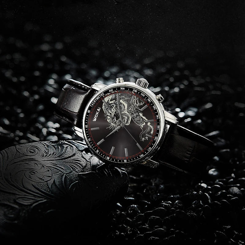 RBB Men's Three-Eye Quartz Watch – Casual Fashion with Multi-Function Dial