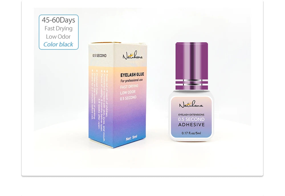 5ml Professional Eyelash Extension Glue – Fast-Drying (0.3s–3s), Strong Hold Adhesive