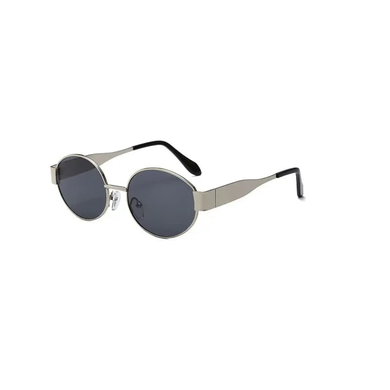 RBB Oval Sunglasses – Unisex Trendy Metal Frame UV Protection Classic Shades