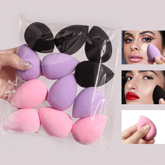 12Pcs Multicolor Makeup Sponge Set – Soft Beauty Blenders for Foundation & Powder