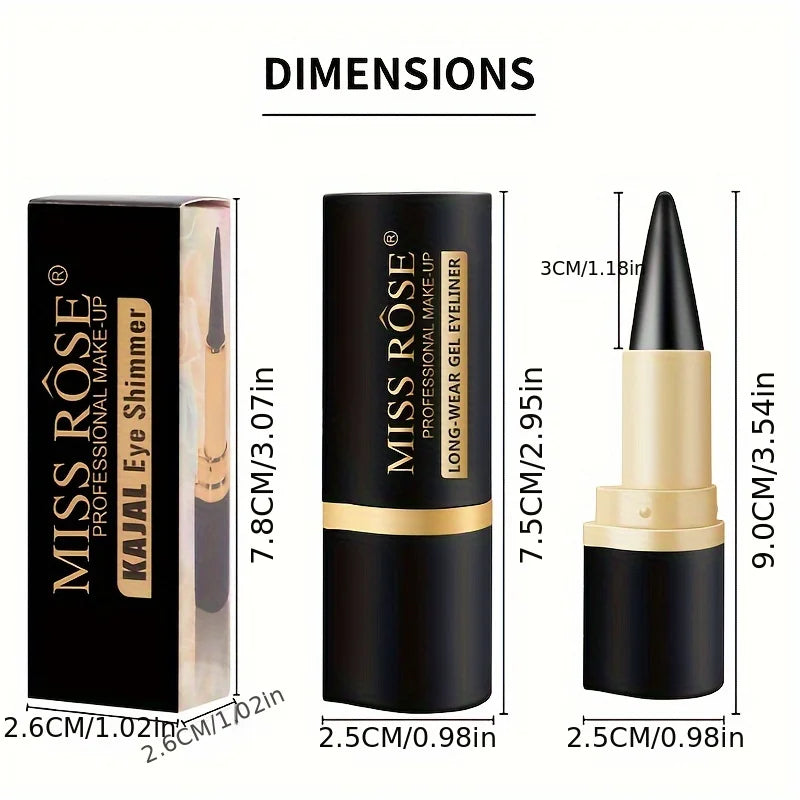 Waterproof Gel Eyeliner Pencil – Quick-Dry, Matte, Smudge-Proof for Daily & Party Makeup