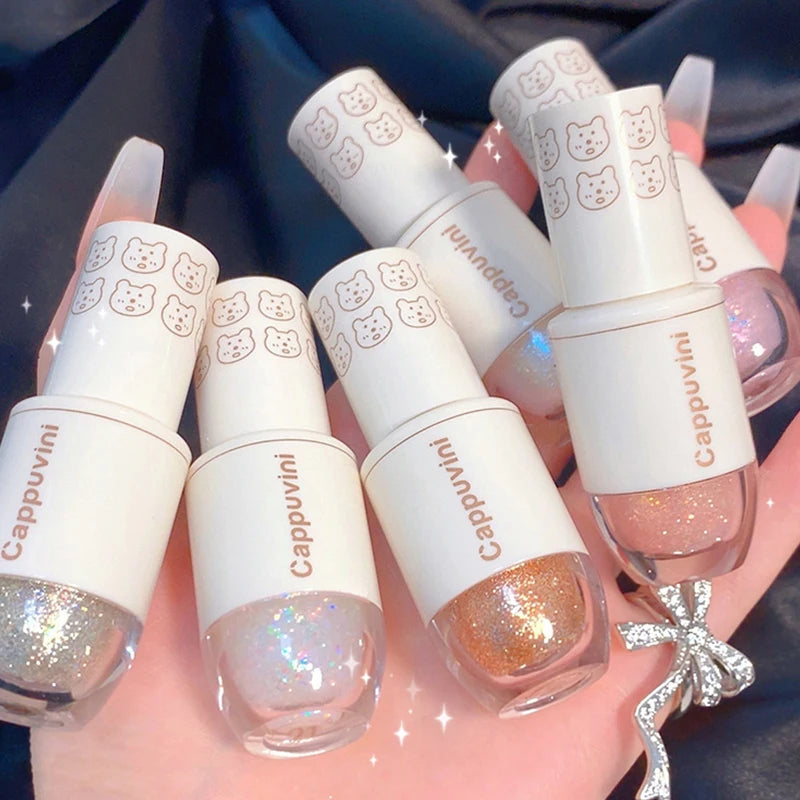 Cappuvini Star Dots Liquid Eyeshadow – Pearlescent, High Gloss, Easy-to-Apply Flashing Eye Makeup