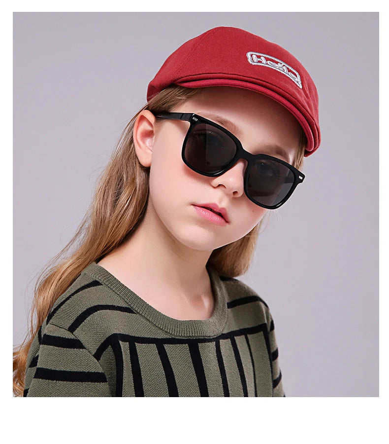 RBB Kids’ Flexible Polarized Sunglasses – UV400 TR90 Square Eyewear