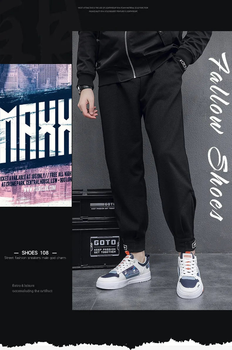 Men’s Breathable Lace-Up Sneakers – Lightweight Comfort for Everyday Wear